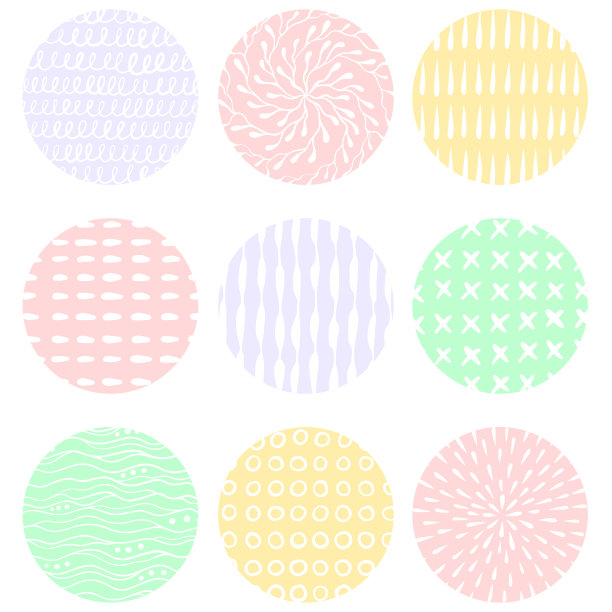 手绘涂鸦抽象图案集图片下载