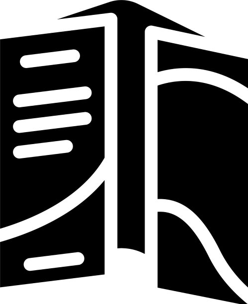 纸册字形图标标志图片下载