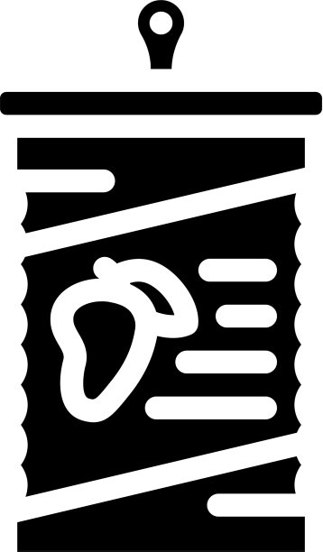 芒果罐头食品字形图标图片下载