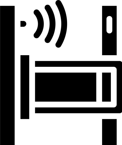 带有传感器字形图标的边界帧图片下载