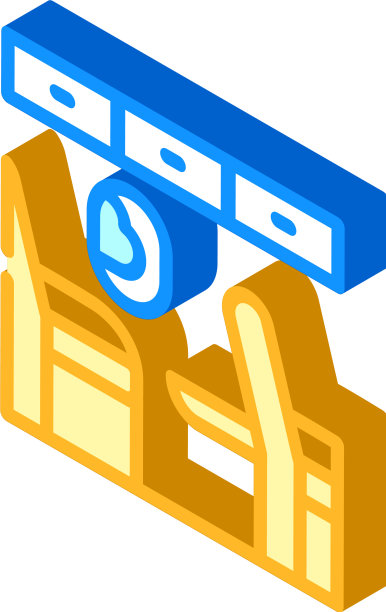 扶手椅与桌子在飞机等距图标图片下载