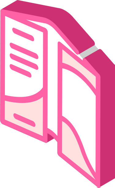 纸小册子等距图标图片下载