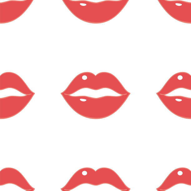 嘴唇无缝pattern-02图片下载