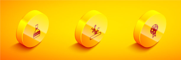 设置等距龙舌兰瓶仙人掌和墨西哥图片下载