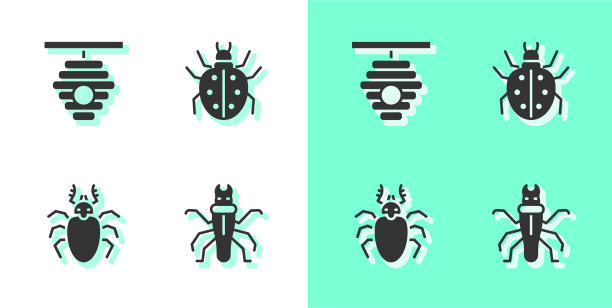 为蜜蜂、甲虫、鹿、螨虫设置白蚁巢图片下载