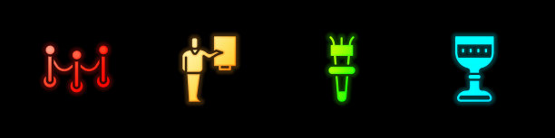 设绳障博物馆引路火炬和火焰图片下载