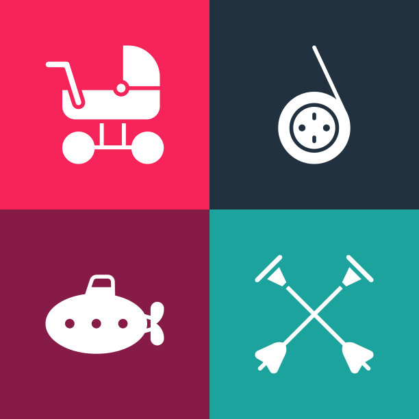 设置流行艺术箭头与吸盘尖端潜艇玩具图片下载