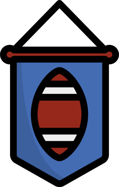 美国足球的旗帜图标图片下载