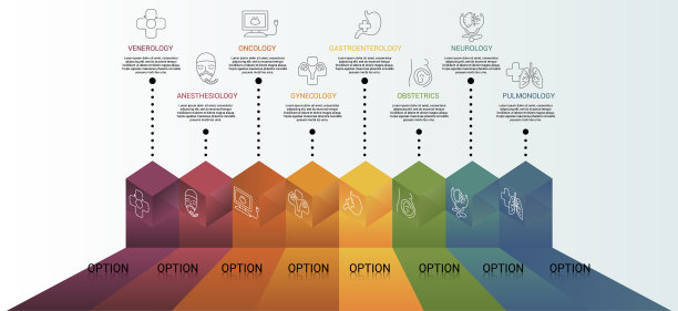 信息图医疗模板图标在不同图片下载
