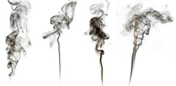 白色背景上的黑烟图片下载