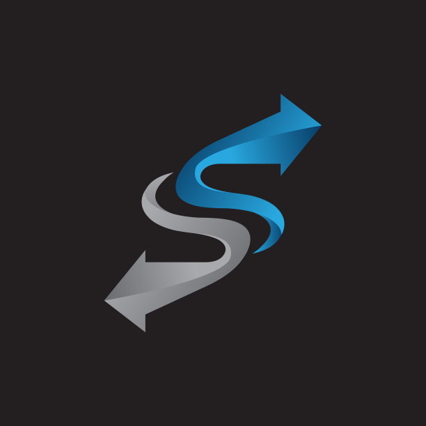 S字母标志标志两个旋转箭头图片下载