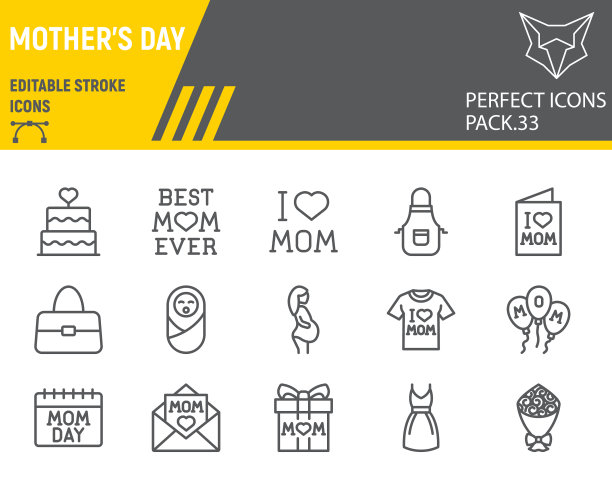 母亲节快乐线图标设置母亲节图片下载