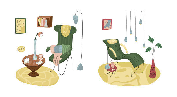 与客厅家具一起绘制图片下载