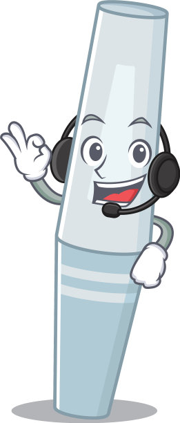 睫毛膏，戴着耳机的漫画图片下载