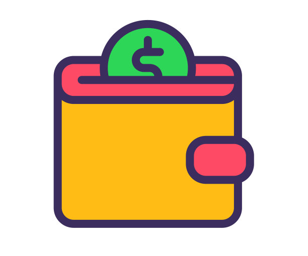 钱包财富皮夹单孤立与图标图片下载