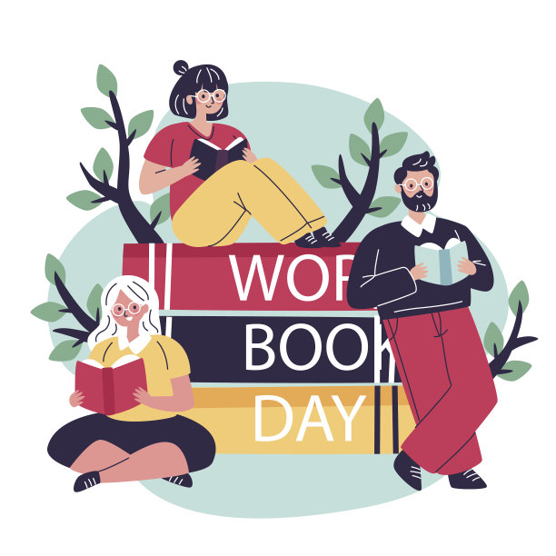 有机平面世界读书日图片下载