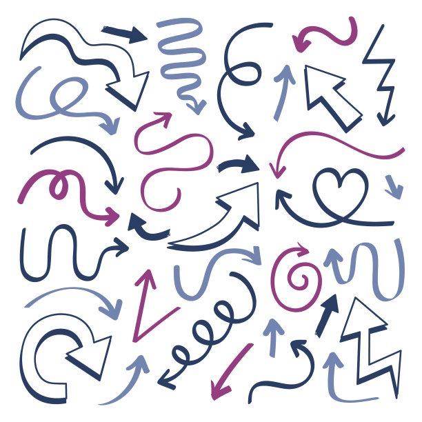 手绘箭头收藏图片下载