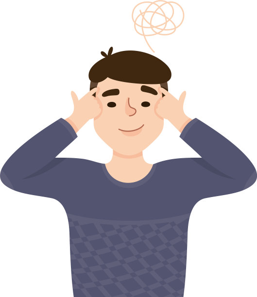 年轻人在脑子里解谜，思考图片下载