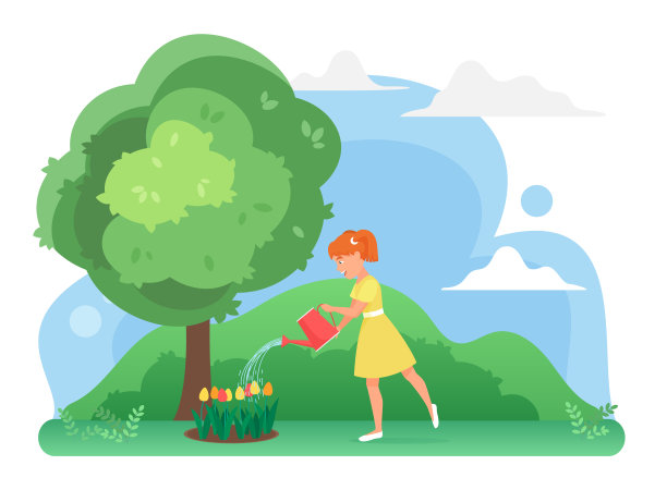 植树节插画素材ID：401547102