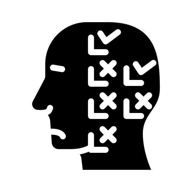完美主义神经症字形图标矢量图图片下载