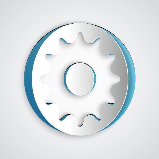 剪纸脉轮图标孤立在灰色背景图片下载