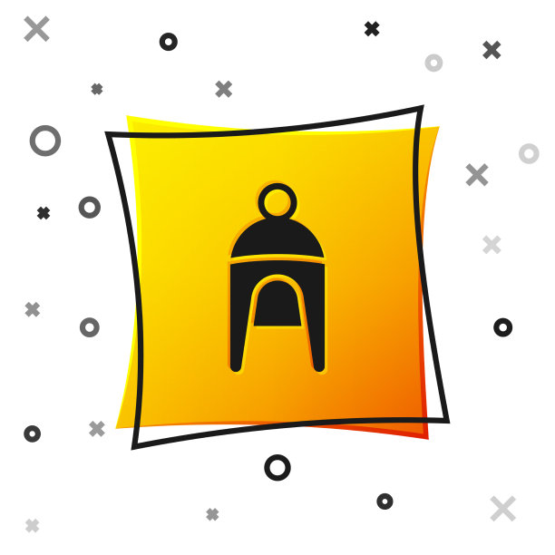 黑色冬季帽子图标孤立在白色背景图片下载