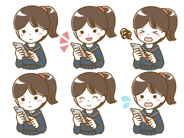 女生操作智能手机图片下载