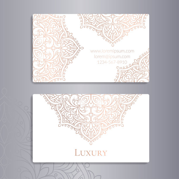 白色和金色的复古名片。奢侈向量装饰模板。伟大的邀请，传单，菜单，背景，墙纸，装饰，包装或任何想要的想法。图片下载
