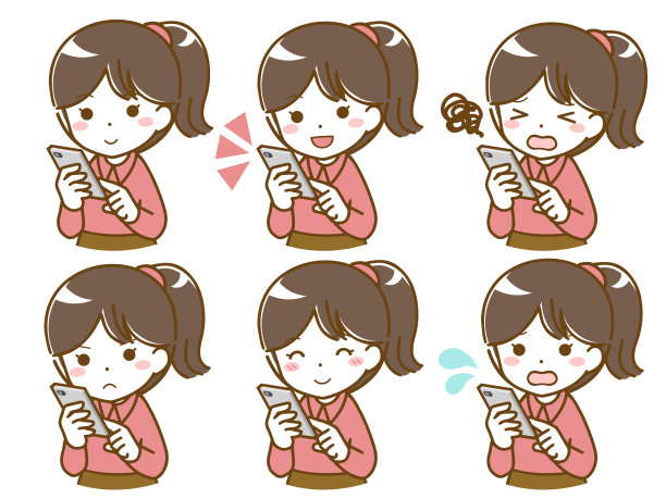 女孩操作智能手机图片下载