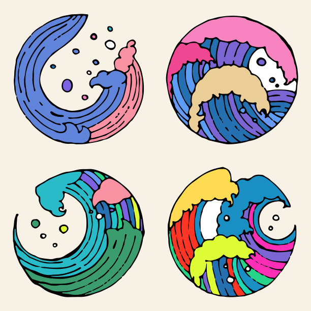 与日本的波浪、海水、泡沫形成鲜明对比的背景。图片下载