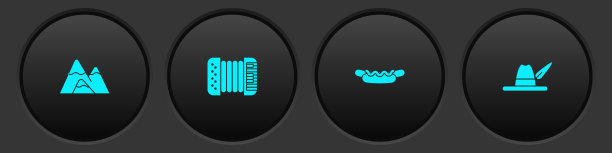 Set mountains手风琴热狗三明治和图片下载