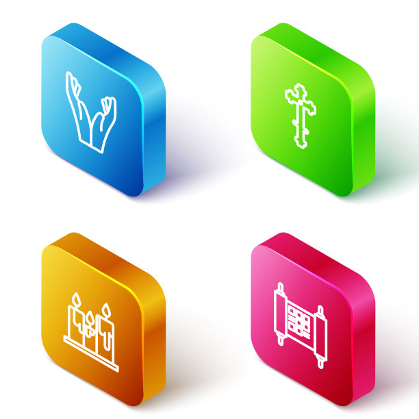 将等距线手置于祈祷位置图片下载