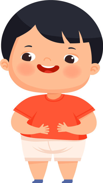 站着的小男孩体重超标，体脂超标图片下载