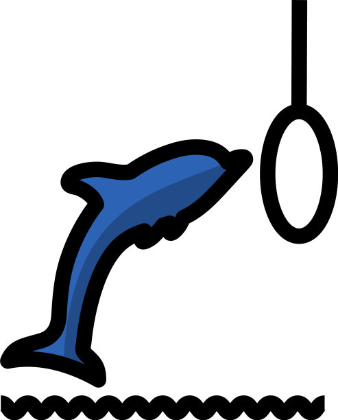 跳跃的海豚图标图片下载