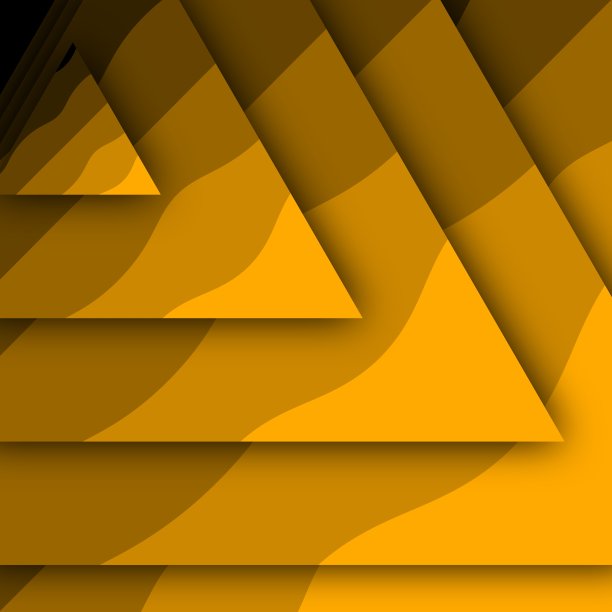 三角马赛克设计在橙色的黄金图片下载