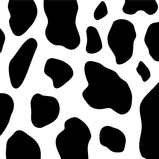 牛纹黑色花纹图片下载