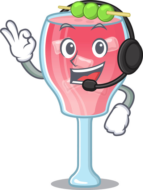 一个迷人的世界鸡尾酒吉祥物图片下载