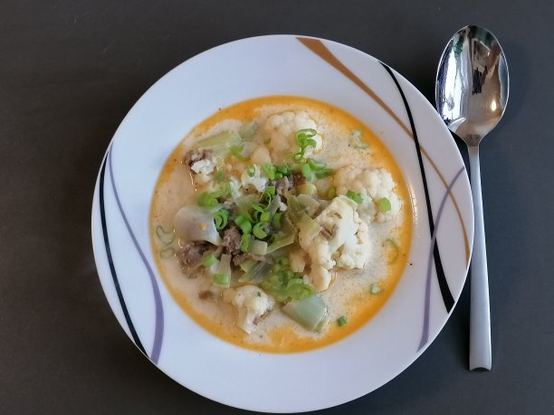 菜花肉末汤图片下载