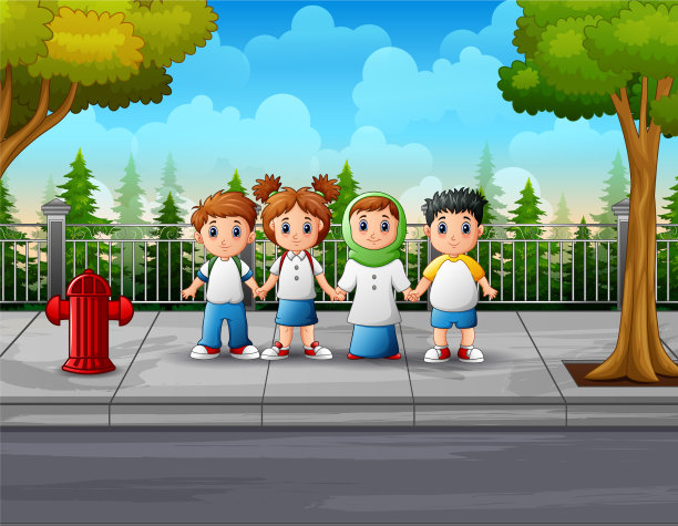 学生在路边图片下载