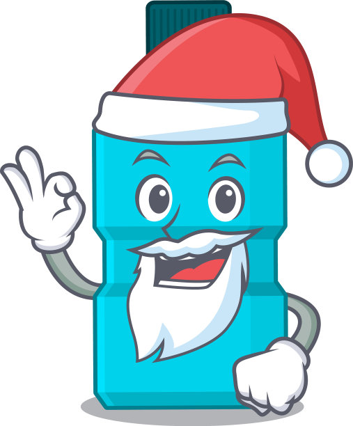 人物漱口水圣诞老人和可爱的手指ok图片下载