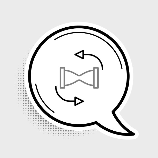 线老沙漏与流沙图标孤立图片下载