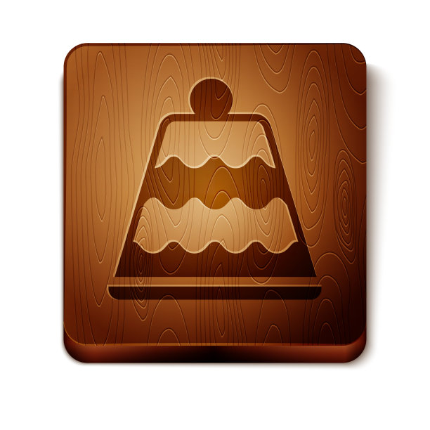 棕色蛋糕图标孤立在白色背景图片下载