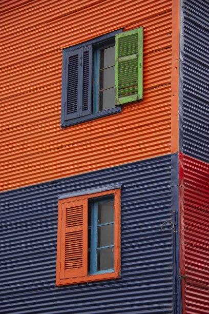 多彩的拉博卡区，布宜诺斯艾利斯，阿根廷图片下载