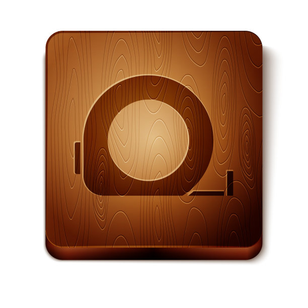 棕色轮盘建设图标孤立在白色图片下载