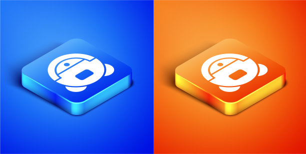 等距机器人真空吸尘器图标隔离图片下载