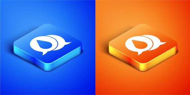 等距水滴图标孤立在蓝色和图片下载