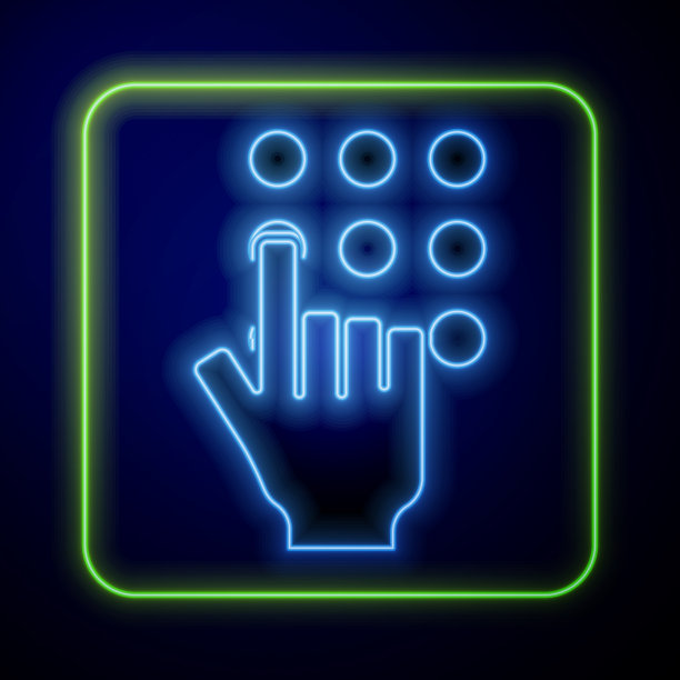 霓虹灯密码保护和安全访问图片下载