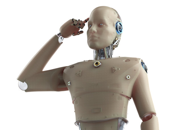 拥有人类皮肤的机器人可以思考或分析图片下载