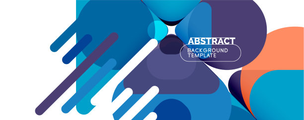 平面的几何圆形形状和动态的线条图片下载