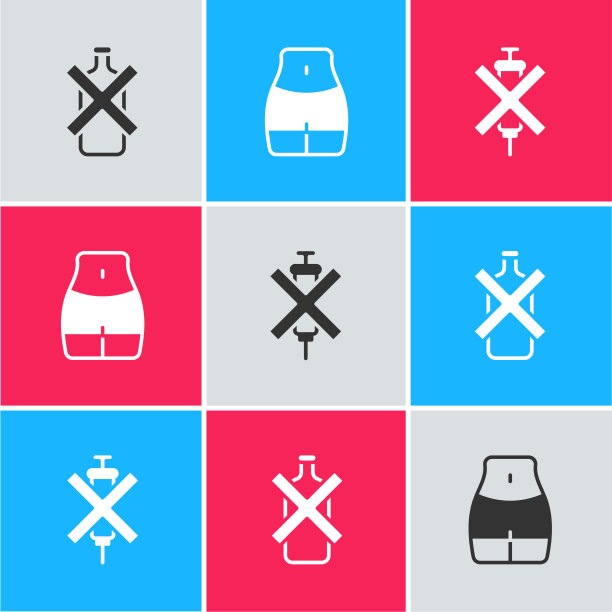 设无酒精女性腰和兴奋剂注射器图片下载